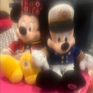 Disney Mickey and Minnie Plush Set - Red, Yellow, Blue